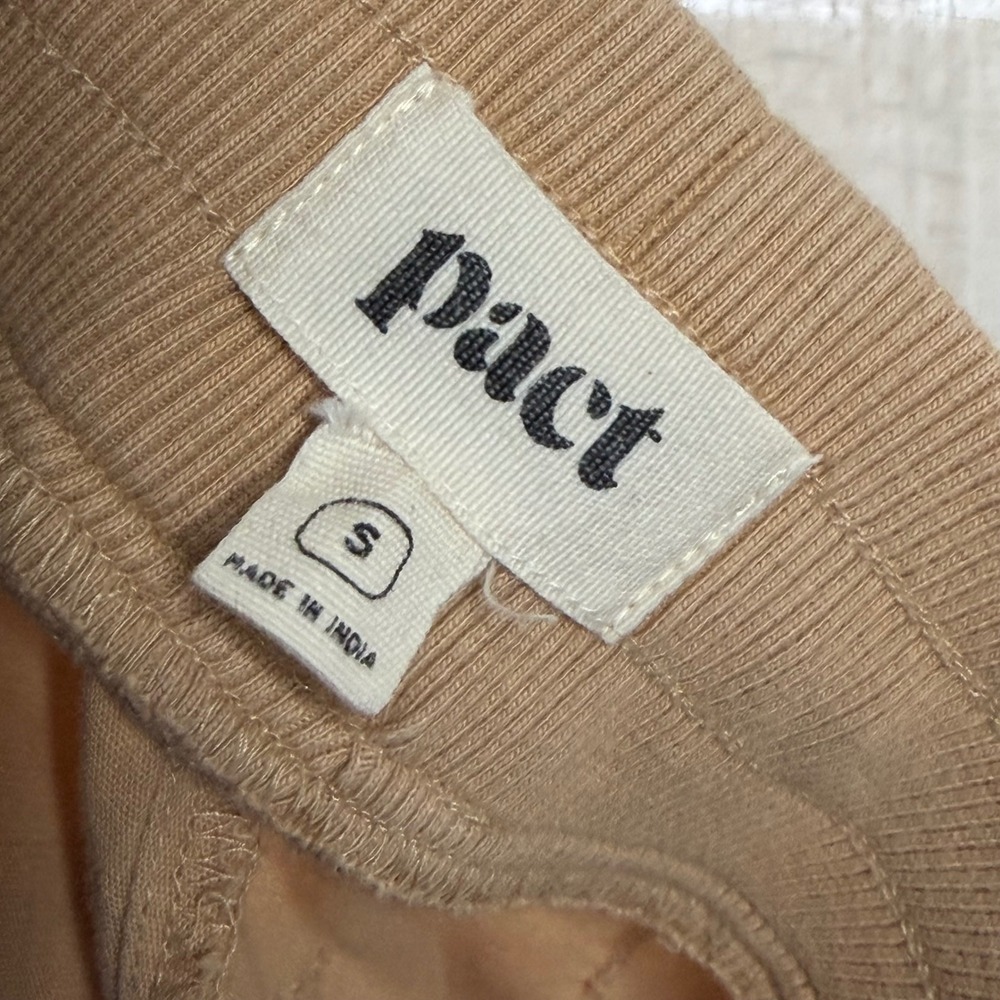 Pact Canopy Organic Cotton Linen Blend Jogger Pants Beige Women's‎ Size Small - Picture 7 of 8